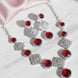 Crystal Red Elegance Necklace - Opal Touch