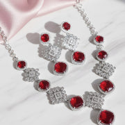 Crystal Red Elegance Necklace - Opal Touch
