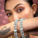 Crystal Rhodium Plated Bangles (Pack of 2) - Opal Touch