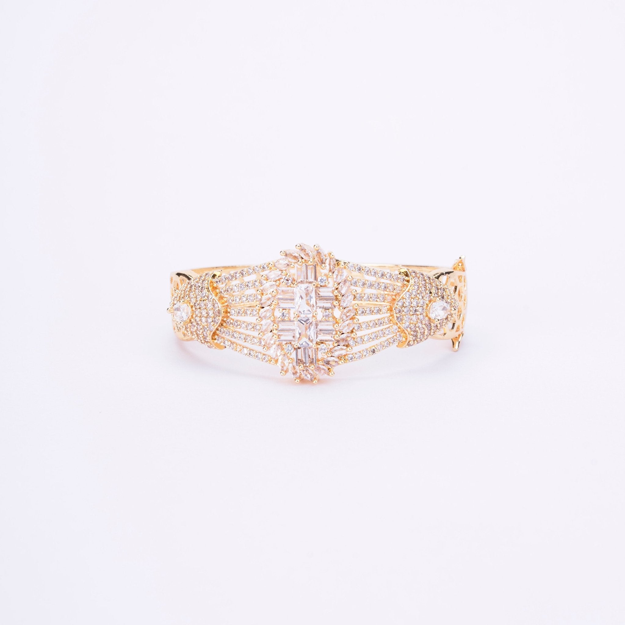 Opal Touch - Cubic Zirconia Kada Bracelet - Bracelet