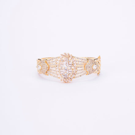 Opal Touch - Cubic Zirconia Kada Bracelet - Bracelet