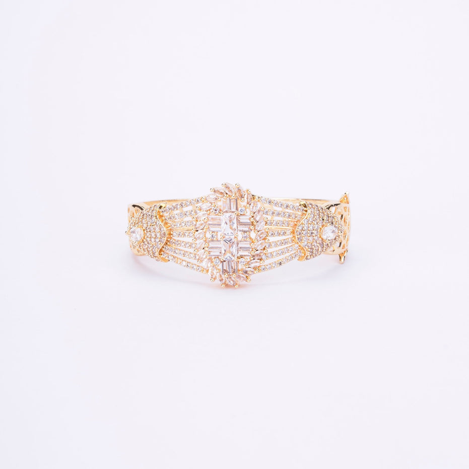 Opal Touch - Cubic Zirconia Kada Bracelet - Bracelet