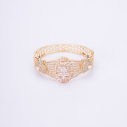 Opal Touch - Cubic Zirconia Kada Bracelet - Bracelet