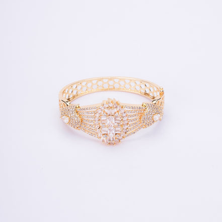 Opal Touch - Cubic Zirconia Kada Bracelet - Bracelet