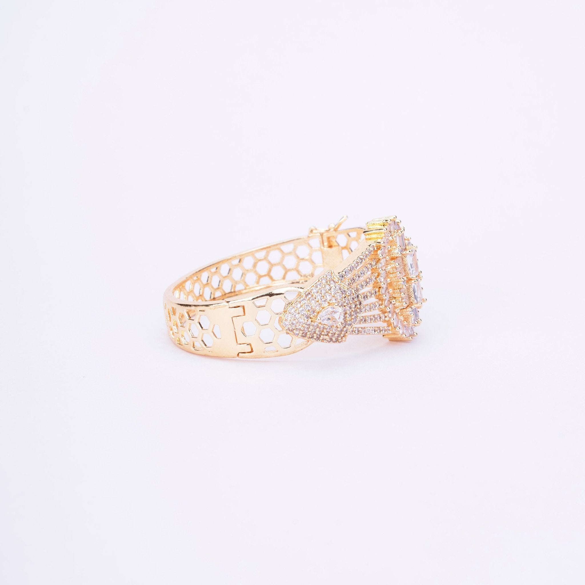 Opal Touch - Cubic Zirconia Kada Bracelet - Bracelet