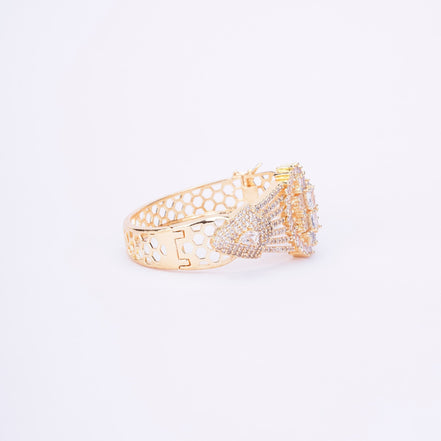 Opal Touch - Cubic Zirconia Kada Bracelet - Bracelet