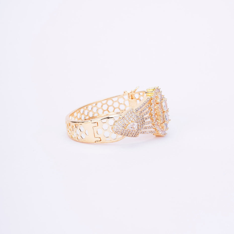 Opal Touch - Cubic Zirconia Kada Bracelet - Bracelet