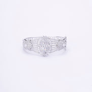 Elegant CZ Kada Bracelet - Dazzling Wrist Accessory - Opal Touch