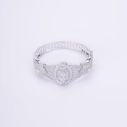 Elegant CZ Kada Bracelet - Dazzling Wrist Accessory - Opal Touch
