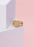 Rings - Cushion Cluster Gold Plated Ring - Opal Touch