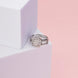 Rings - Cushion Cluster Rhodium Ring - Opal Touch