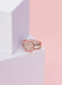 Rings - Cushion Cluster Rose Gold Ring - Opal Touch