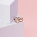 Rings - Cushion Cluster Rose Gold Ring - Opal Touch