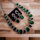 Opal Touch - Cyan Serenity Necklace in Black Plated - Necklace
