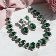 Cyan Serenity Necklace in Black Plated - Opal Touch