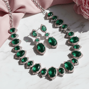 Cyan Serenity Necklace in Black Plated - Opal Touch