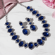 Cyan Serenity Necklace in Black Plated - Opal Touch