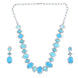 Cyan Serenity Necklace in Black Plated - Opal Touch
