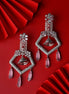 CZ American Diamond Dangler Earrings - Opal Touch