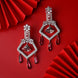 CZ American Diamond Dangler Earrings - Opal Touch