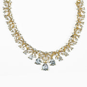 Necklace - Cz Elegance Gold Plated Necklace - Opal Touch