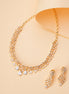 Necklace - Cz Elegance Gold Plated Necklace - Opal Touch