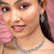 Necklace - Cz Elegance Rhodium Necklace - Opal Touch