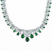 Necklace - Cz Elegance Rhodium Necklace - Opal Touch