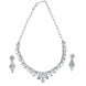 Necklace - Cz Elegance Rhodium Necklace - Opal Touch