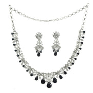 Necklace - Cz Elegance Rhodium Necklace - Opal Touch