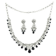 Necklace - Cz Elegance Rhodium Necklace - Opal Touch