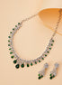 Necklace - Cz Elegance Rhodium Necklace - Opal Touch