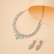 Necklace - Cz Elegance Rhodium Necklace - Opal Touch