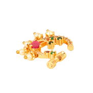Opal Touch - CZ Floral Nose Pin - Nose pin