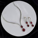 Necklace - CZ Glorious Rhodium Necklace - Opal Touch