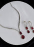 Necklace - CZ Glorious Rhodium Necklace - Opal Touch