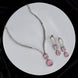 Necklace - CZ Glorious Rhodium Necklace - Opal Touch