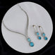 Necklace - CZ Glorious Rhodium Necklace - Opal Touch