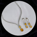 Necklace - CZ Glorious Rhodium Necklace - Opal Touch