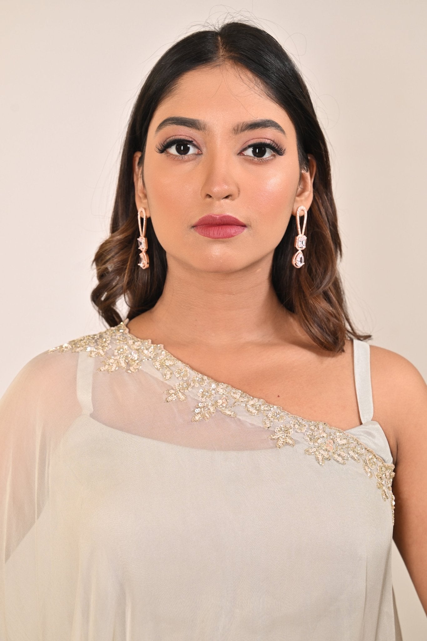 Necklace - CZ Glorious Rose Gold Necklace - Opal Touch