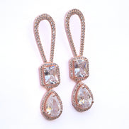 Necklace - CZ Glorious Rose Gold Necklace - Opal Touch