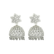 Jhumka - CZ Star Rhodium Jhumka - Opal Touch