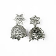 Jhumka - CZ Star Rhodium Jhumka - Opal Touch