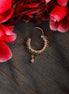 Opal Touch - CZ Studded Leaf Nose Pin - Nose pin