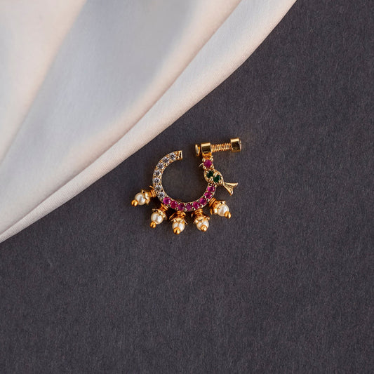 Opal Touch - CZ Studded Nose Pin - Nose pin