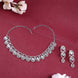 Dainty AD Stone Necklace and Earrings Set - Opal Touch