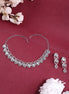 Dainty AD Stone Necklace and Earrings Set - Opal Touch