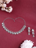 Dainty AD Stone Necklace and Earrings Set - Opal Touch