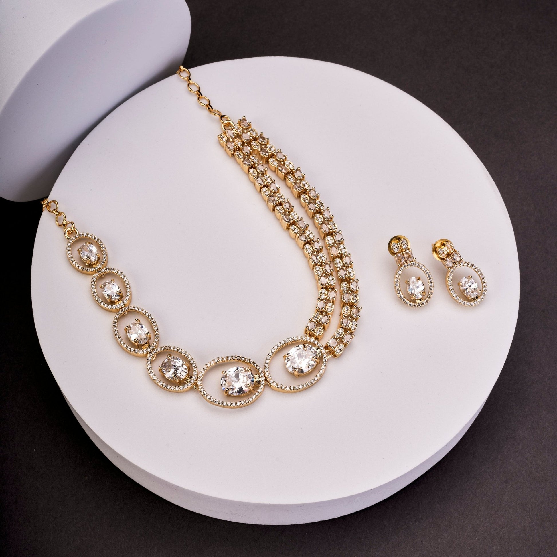 Necklace - Daisy Royale Gold Plated Necklace - Opal Touch