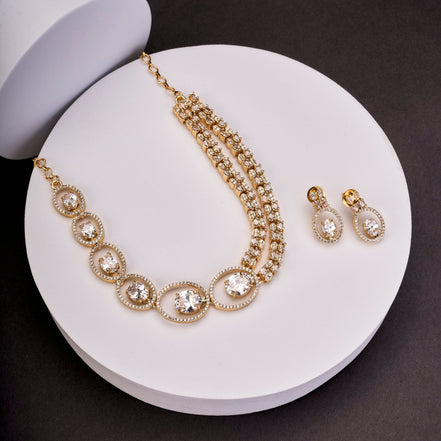 Necklace - Daisy Royale Gold Plated Necklace - Opal Touch